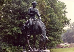 Abraham Lincoln Reading on Horse Statue